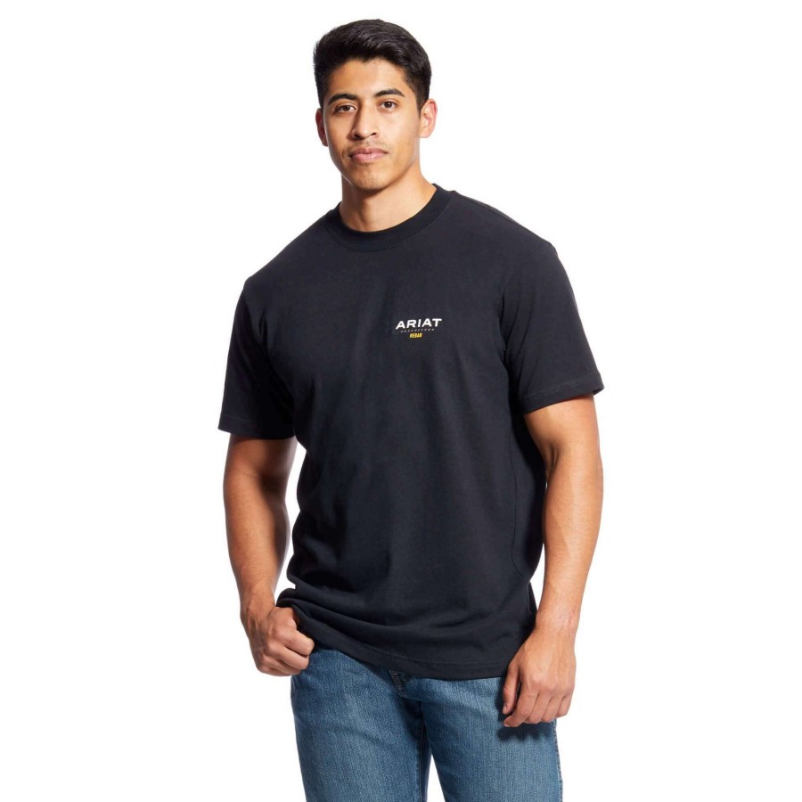 Men * | Ariat Rebar Cottonstrong Logo Tee