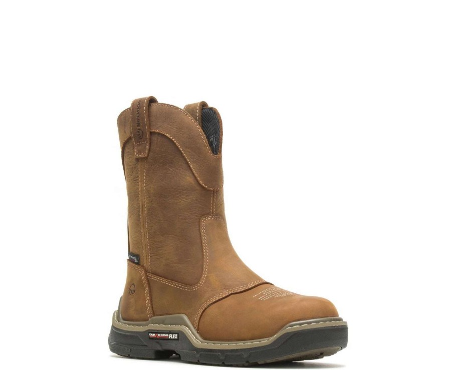 Footwear * | Wolverine Raider Durashocks Western Carbonmax Work Wellington Real Brown