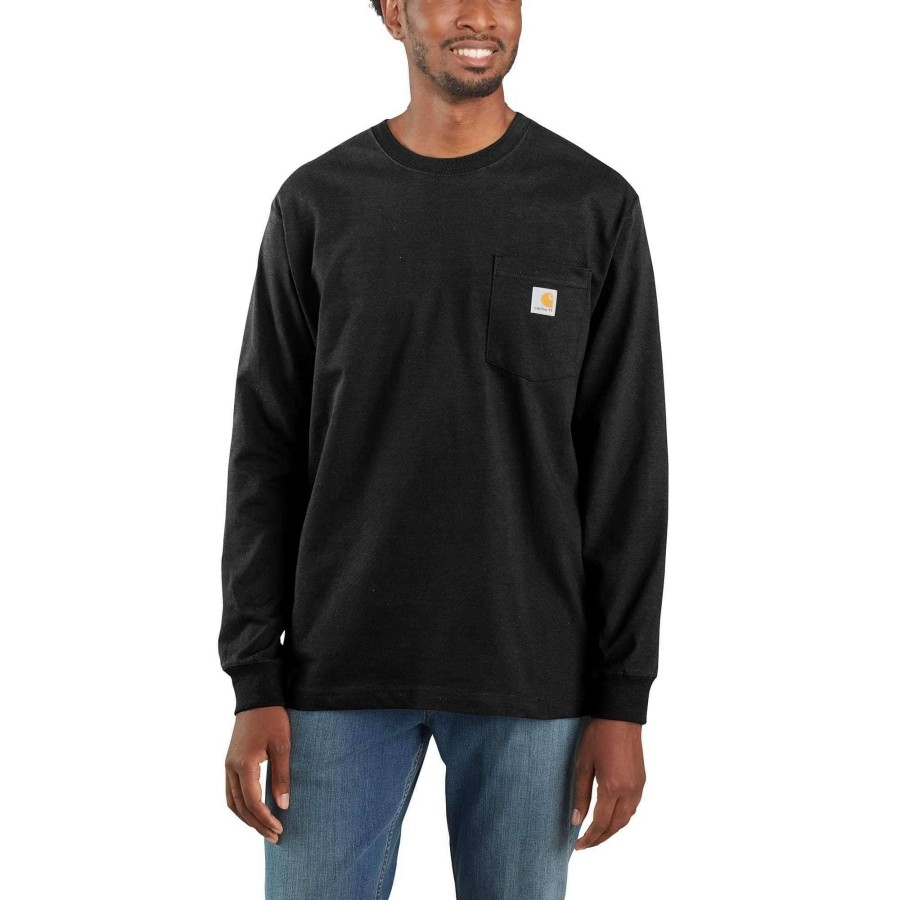 Men * | Carhartt Loose Fit Heavyweight Long-Sleeve Pocket T-Shirt