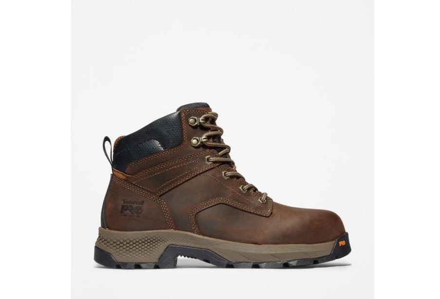 Footwear * | Timberland Titan Ev 6-Inch Composite Toe Work Boot 214 - Brown Full-Grain Leather