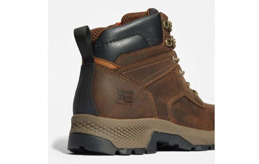 Footwear * | Timberland Titan Ev 6-Inch Composite Toe Work Boot 214 - Brown Full-Grain Leather