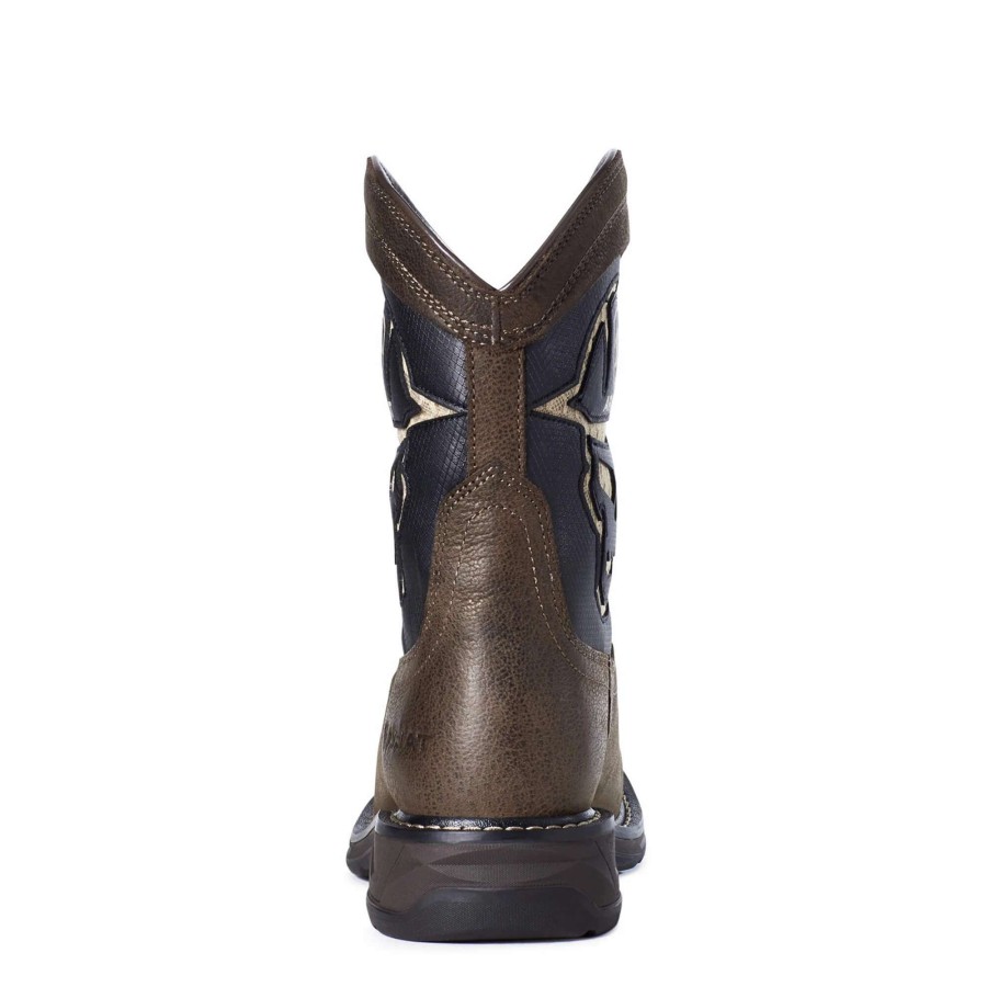 Footwear * | Ariat Youth Workhog Xt Venttek Bold Boot Iron Coffee