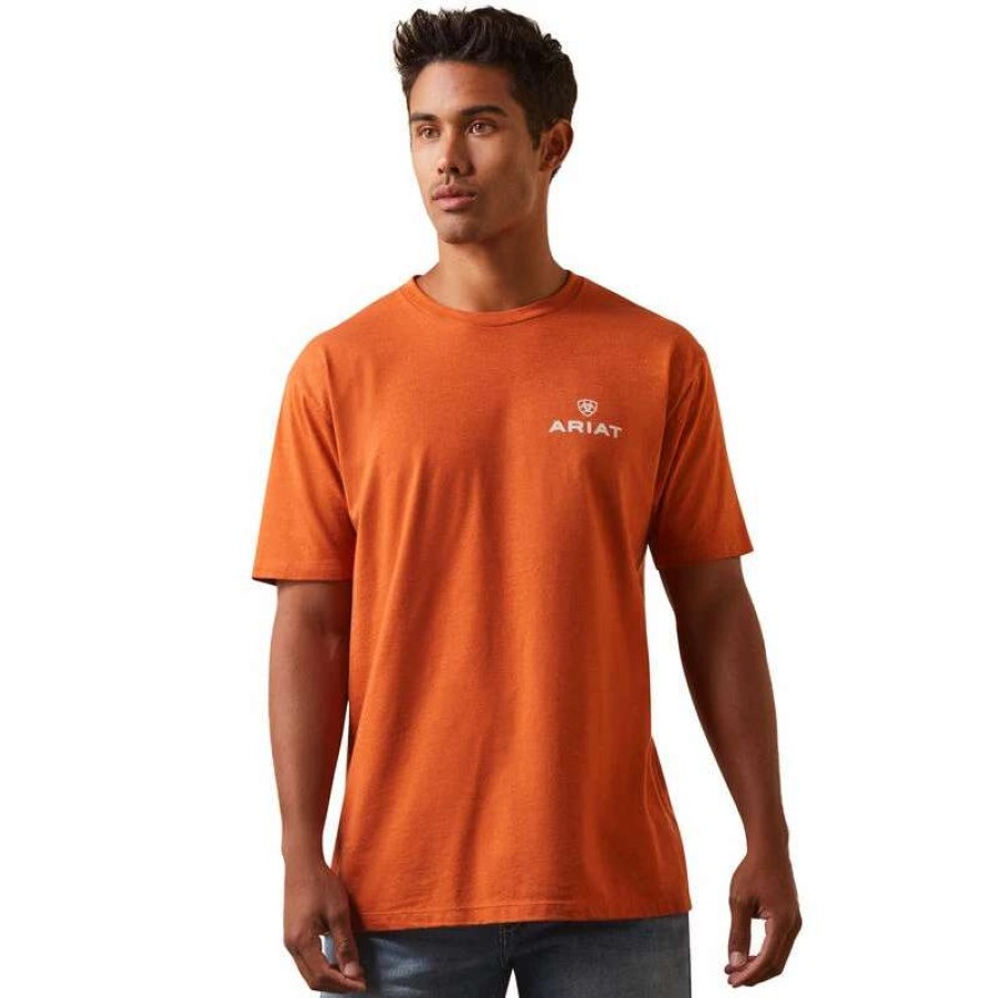 Men * | Ariat Old Faithful T-Shirt Adobe Heather