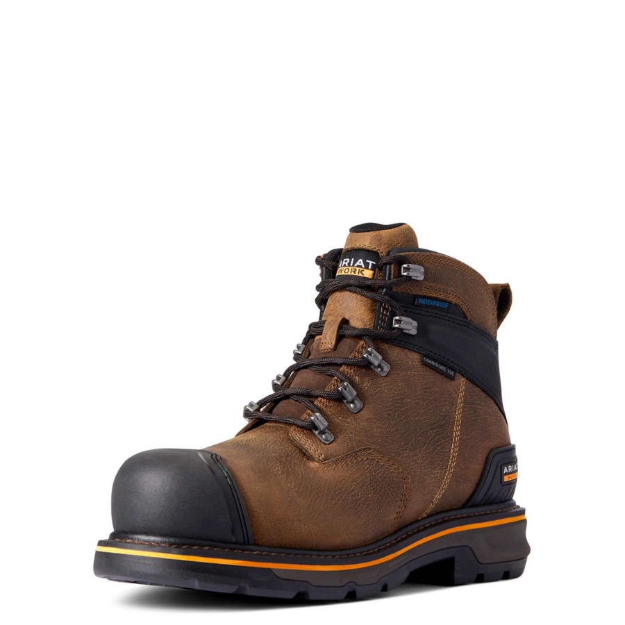 Footwear * | Ariat Stump Jumper 6 Waterproof Composite Toe Work Boot Dark Hickory