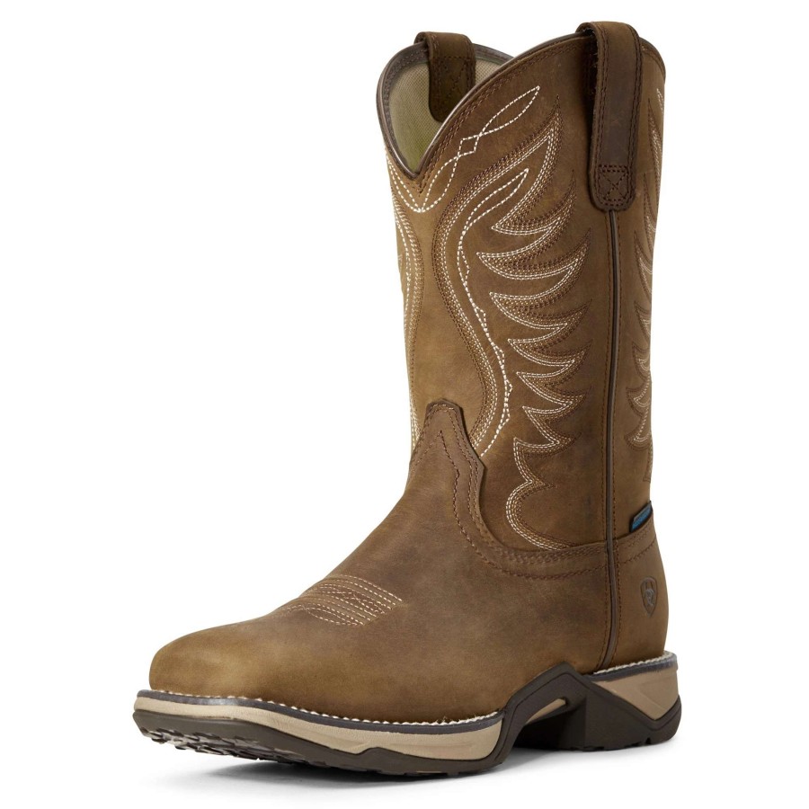 Footwear * | Ariat Women'S Anthem Waterproof Western Boot Distressed Brown