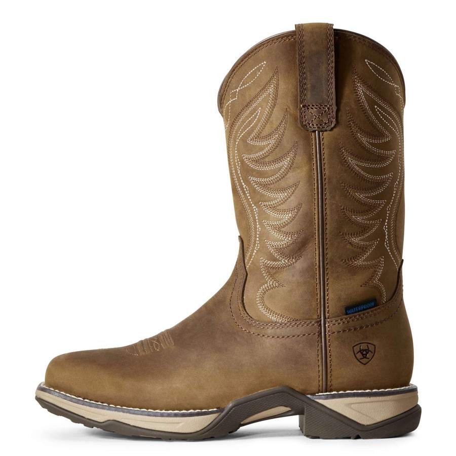 Footwear * | Ariat Women'S Anthem Waterproof Western Boot Distressed Brown