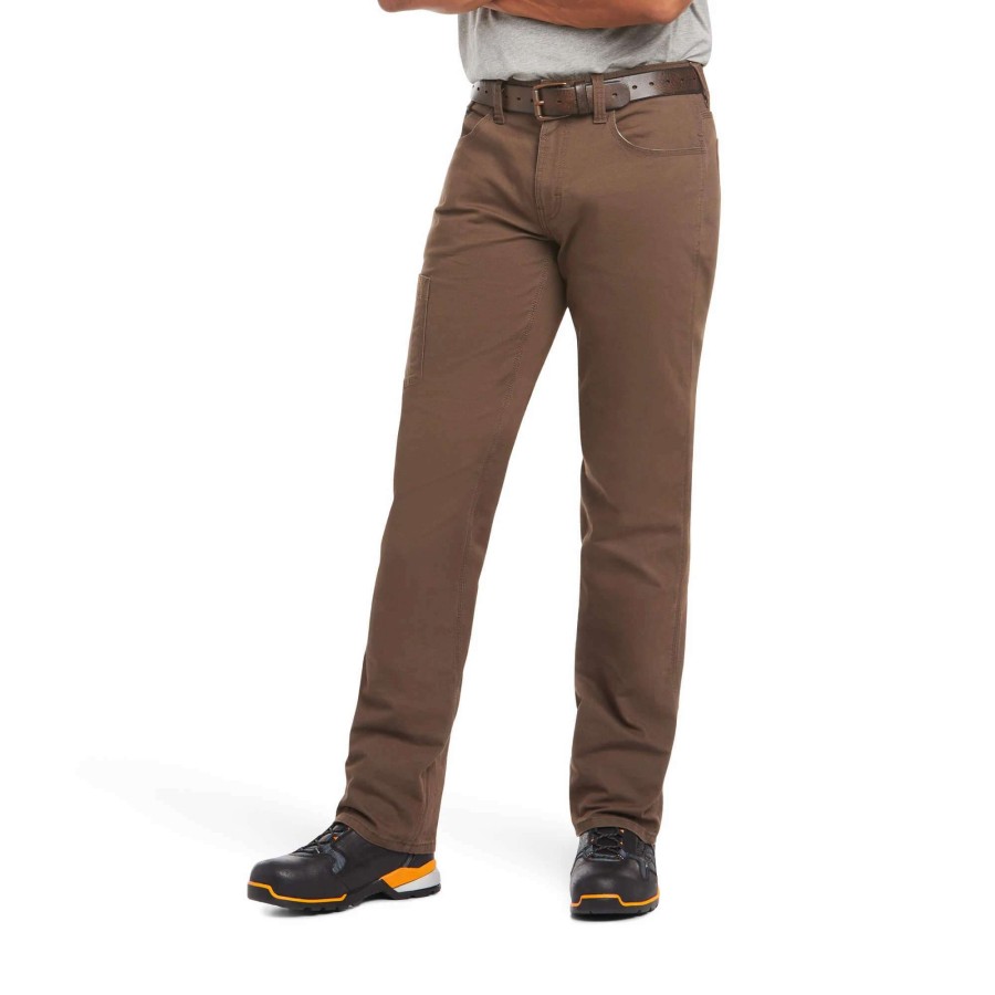 Men * | Ariat Rebar M4 Relaxed Durastretch Made Tough Stackable Straight Leg Pant Wren