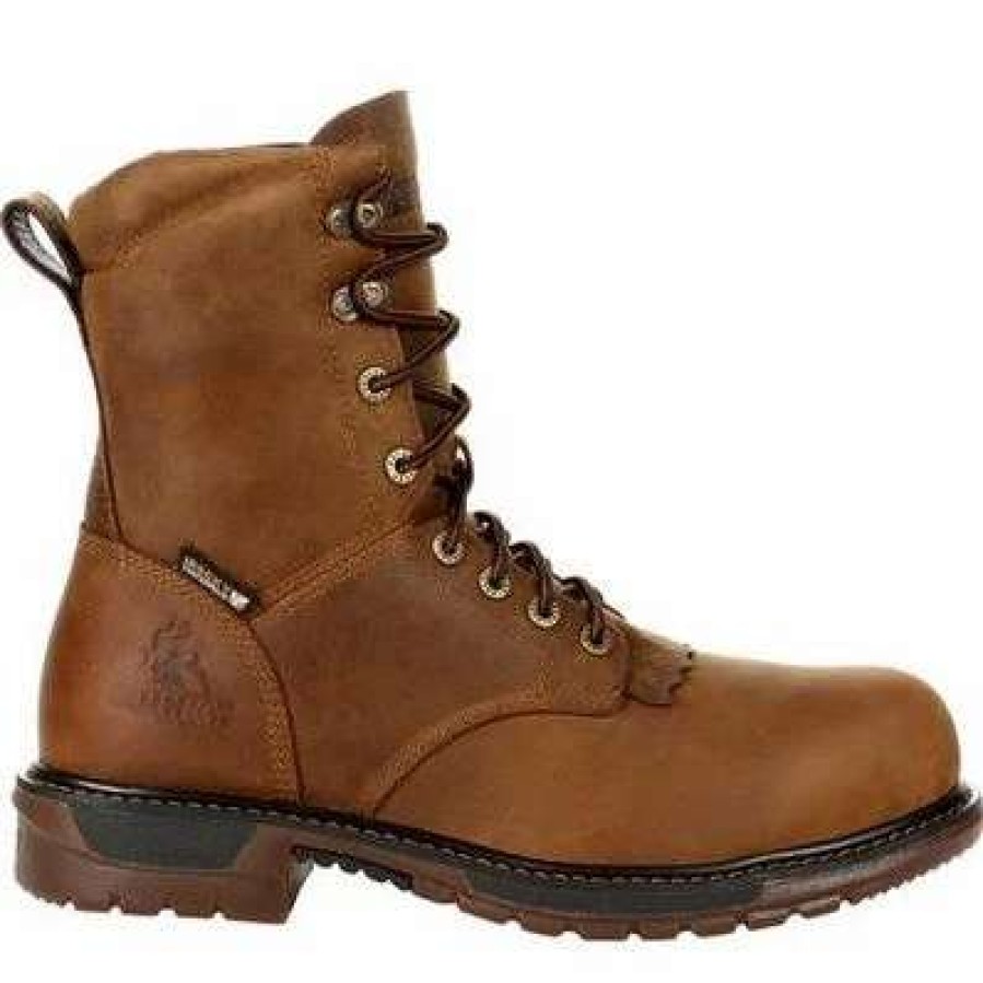 Footwear * | Rocky Men'S Original Ride Flx Composite Waterproof Lace Up Western Boot Sandy Brown