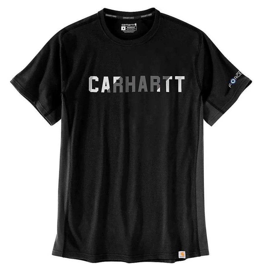 Men * | Carhartt Force Relaxed Fit Midweight Block Logo Graphic T-Shirt