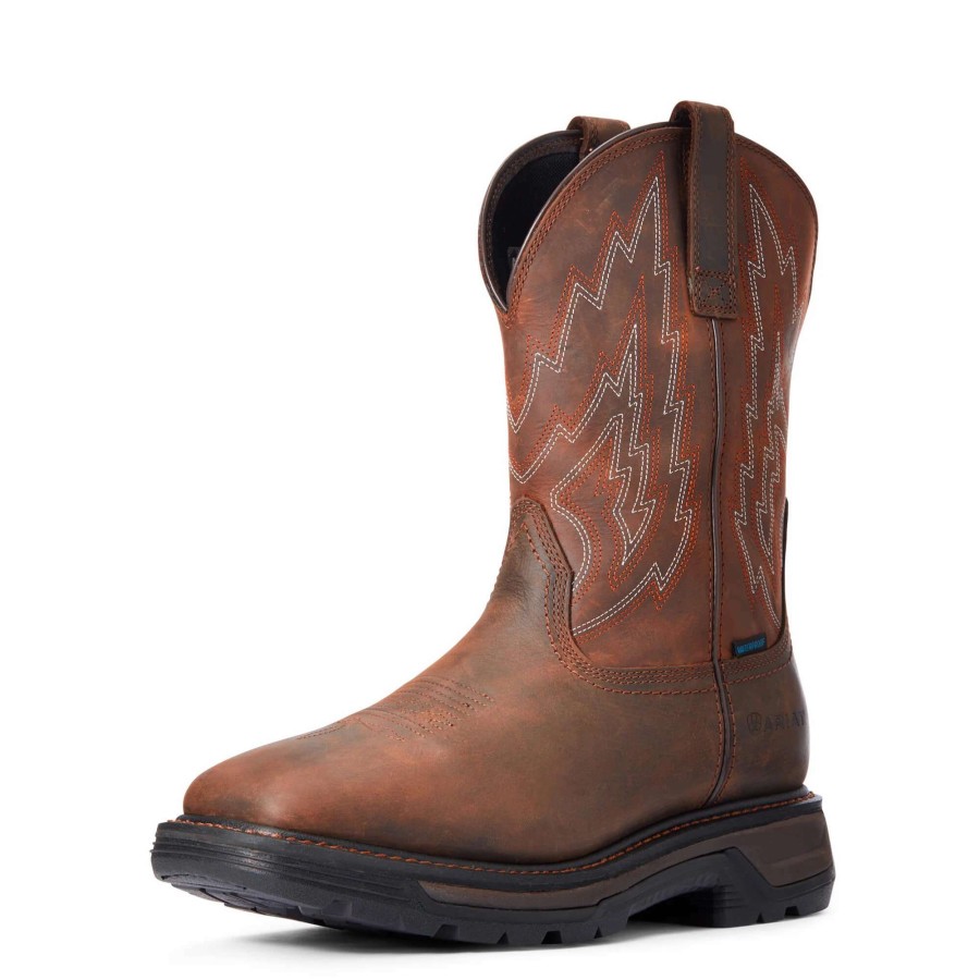 Footwear * | Ariat Big Rig Waterproof Work Boot Dark Brown