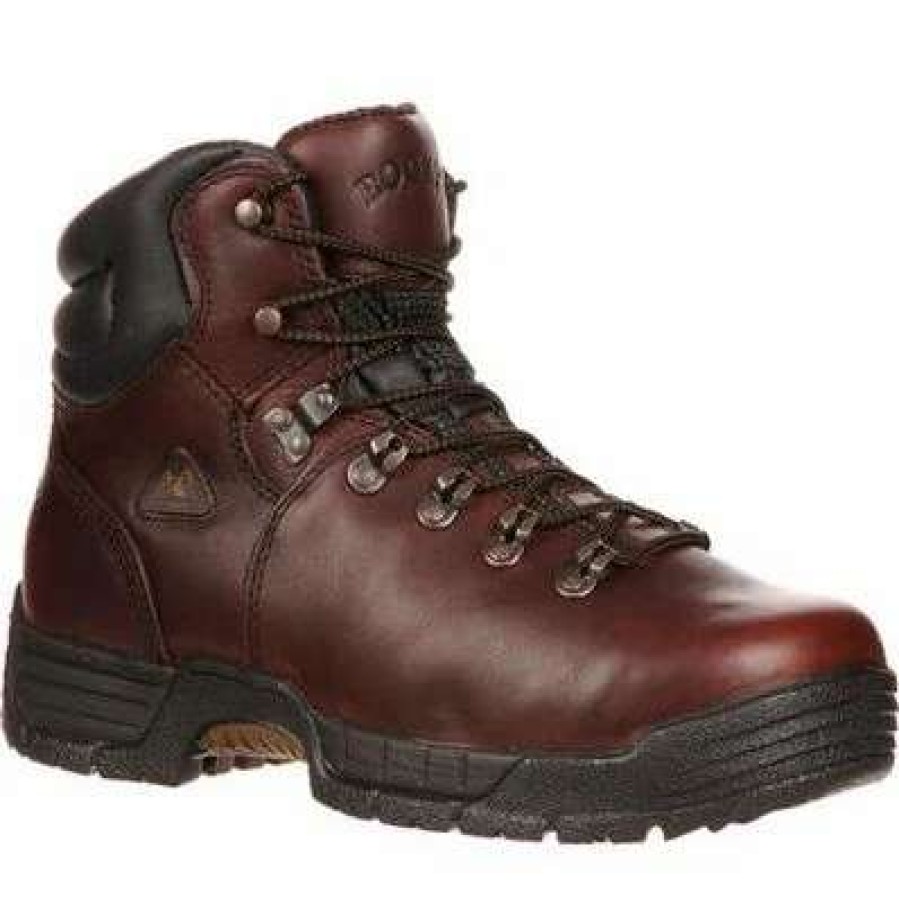 Footwear * | Rocky Mobilite Steel Toe Waterproof Work Boots Dark Brown