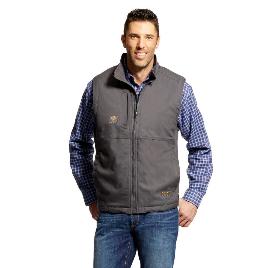 Men * | Ariat Rebar Duracanvas Vest