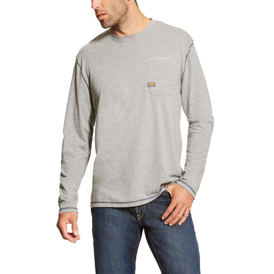 Men * | Ariat Rebar Workman Long Sleeved T-Shirt