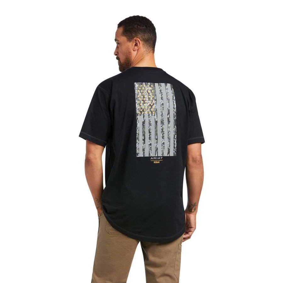 Men * | Ariat Rebar Workman Reflective Flag T-Shirt