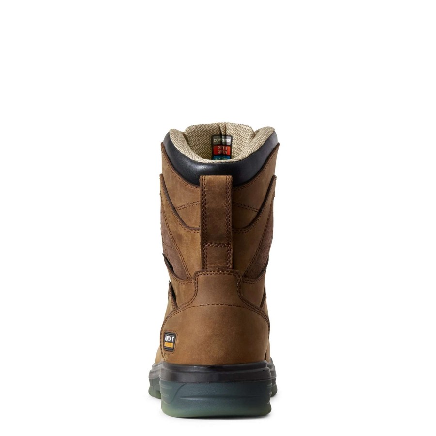 Footwear * | Ariat Turbo 8 Csa Waterproof Carbon Toe Work Boot Aged Bark