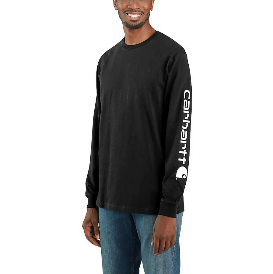 Men * | Carhartt Loose Fit Heavyweight Long Sleeve Logo Graphic T-Shirt