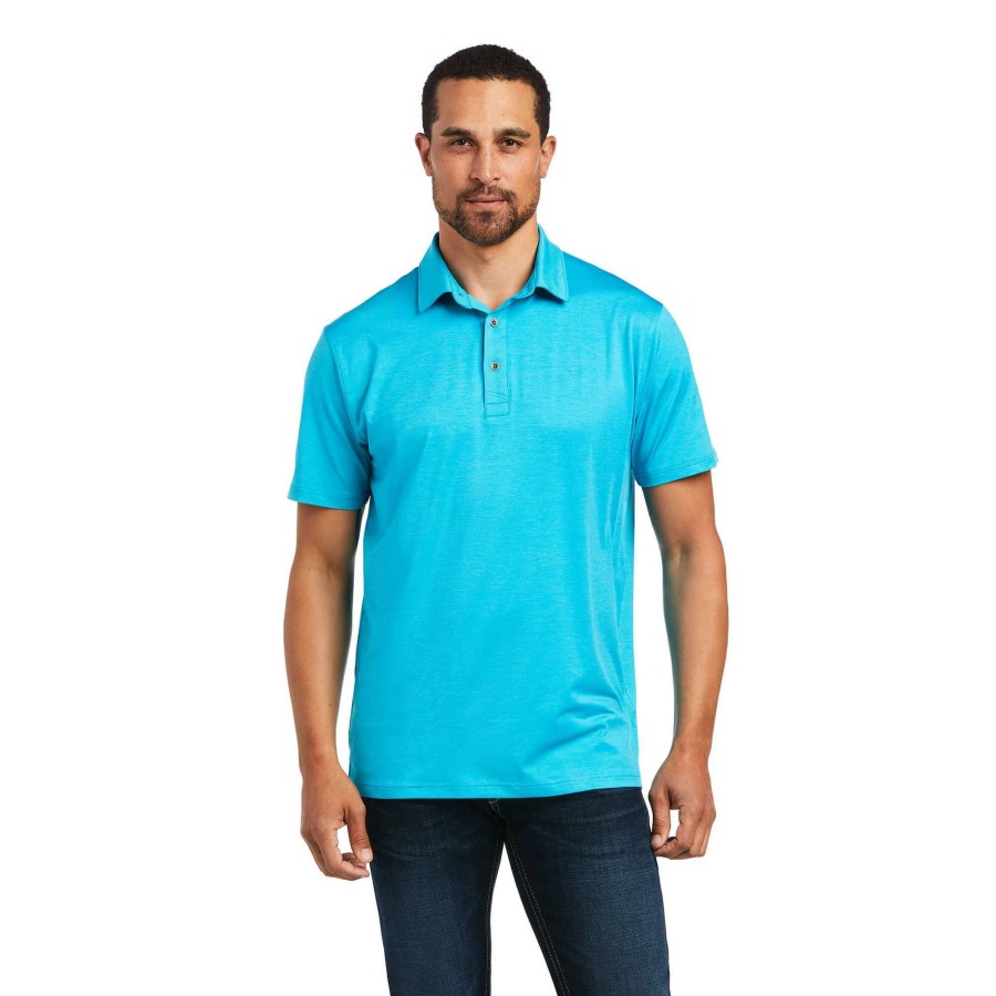 Men * | Ariat Charger Fitted Polo