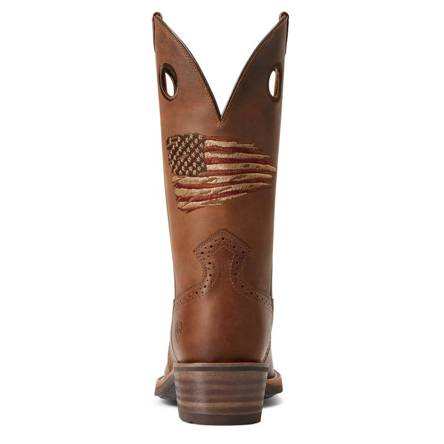 Footwear * | Ariat Roughstock Patriot Western Boot Distressed Brown