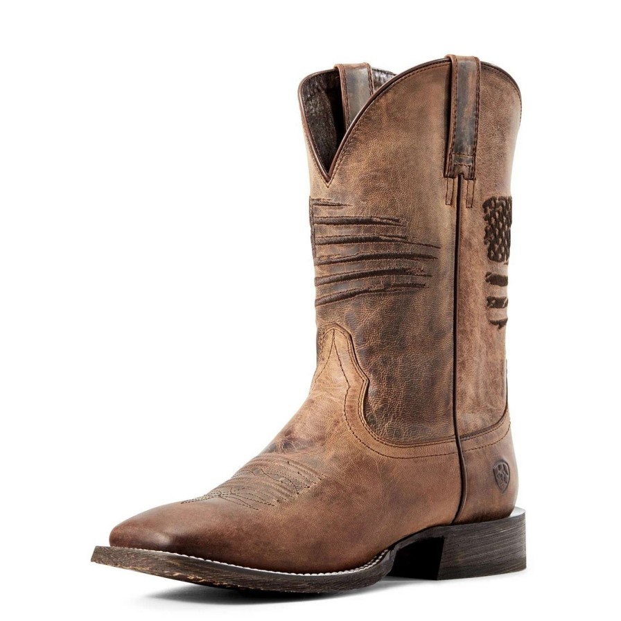 Footwear * | Ariat Men'S Circuit Patriot Weathered Tan Boots