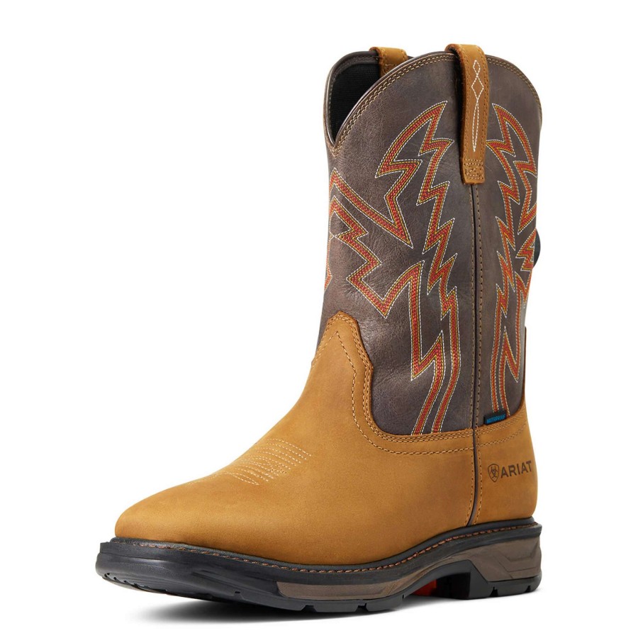 Footwear * | Ariat Workhog Xt Boa Waterproof Work Boot Aged Bark