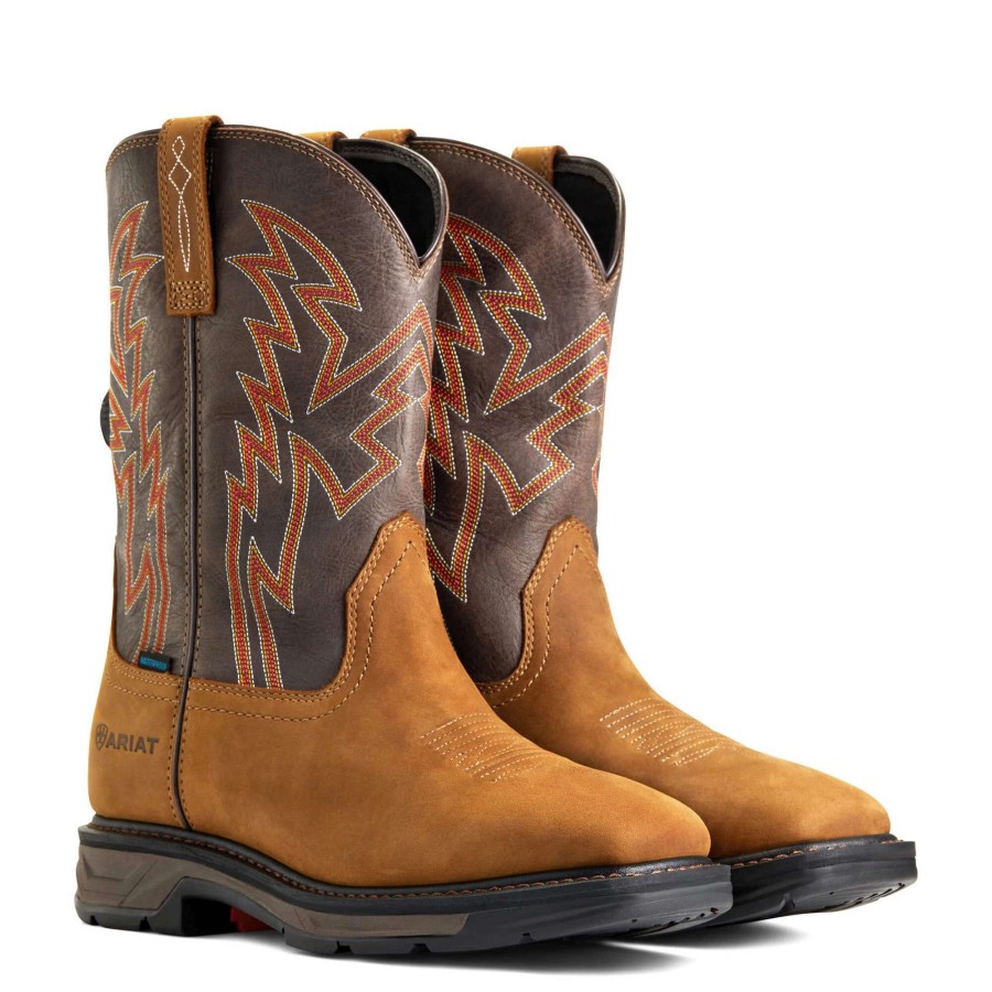 Footwear * | Ariat Workhog Xt Boa Waterproof Work Boot Aged Bark