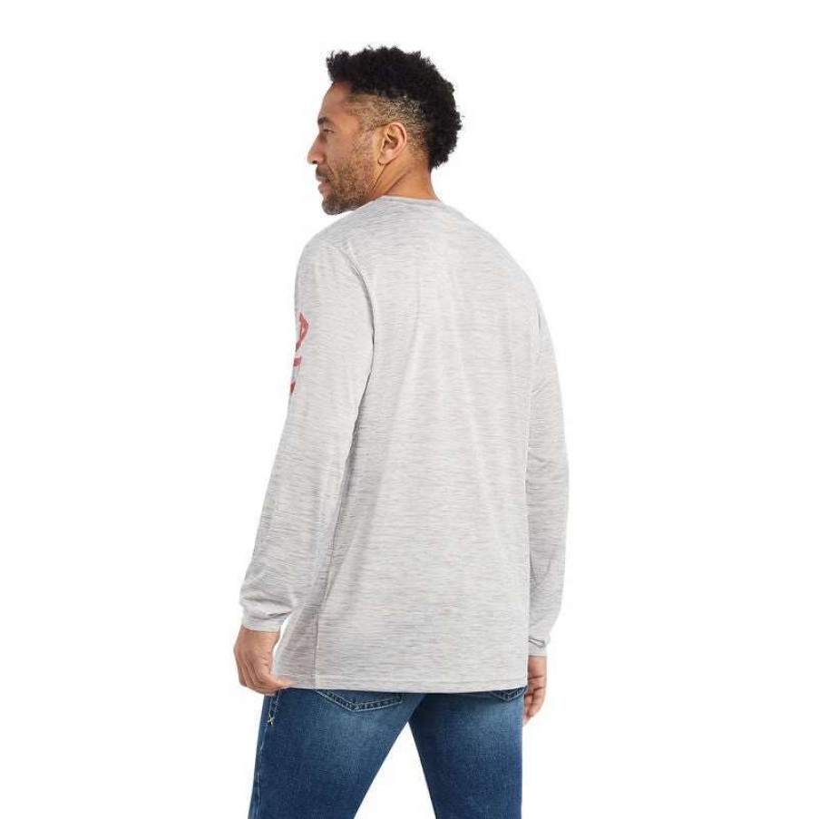 Men * | Ariat Charger Logo Long Sleeve T-Shirt