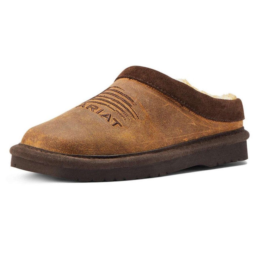 Footwear * | Ariat Men'S Patriot Slipper Brown