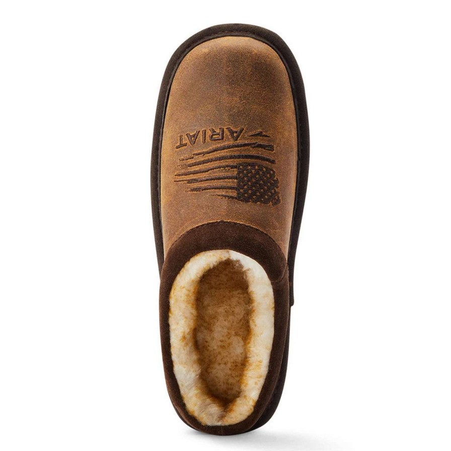 Footwear * | Ariat Men'S Patriot Slipper Brown