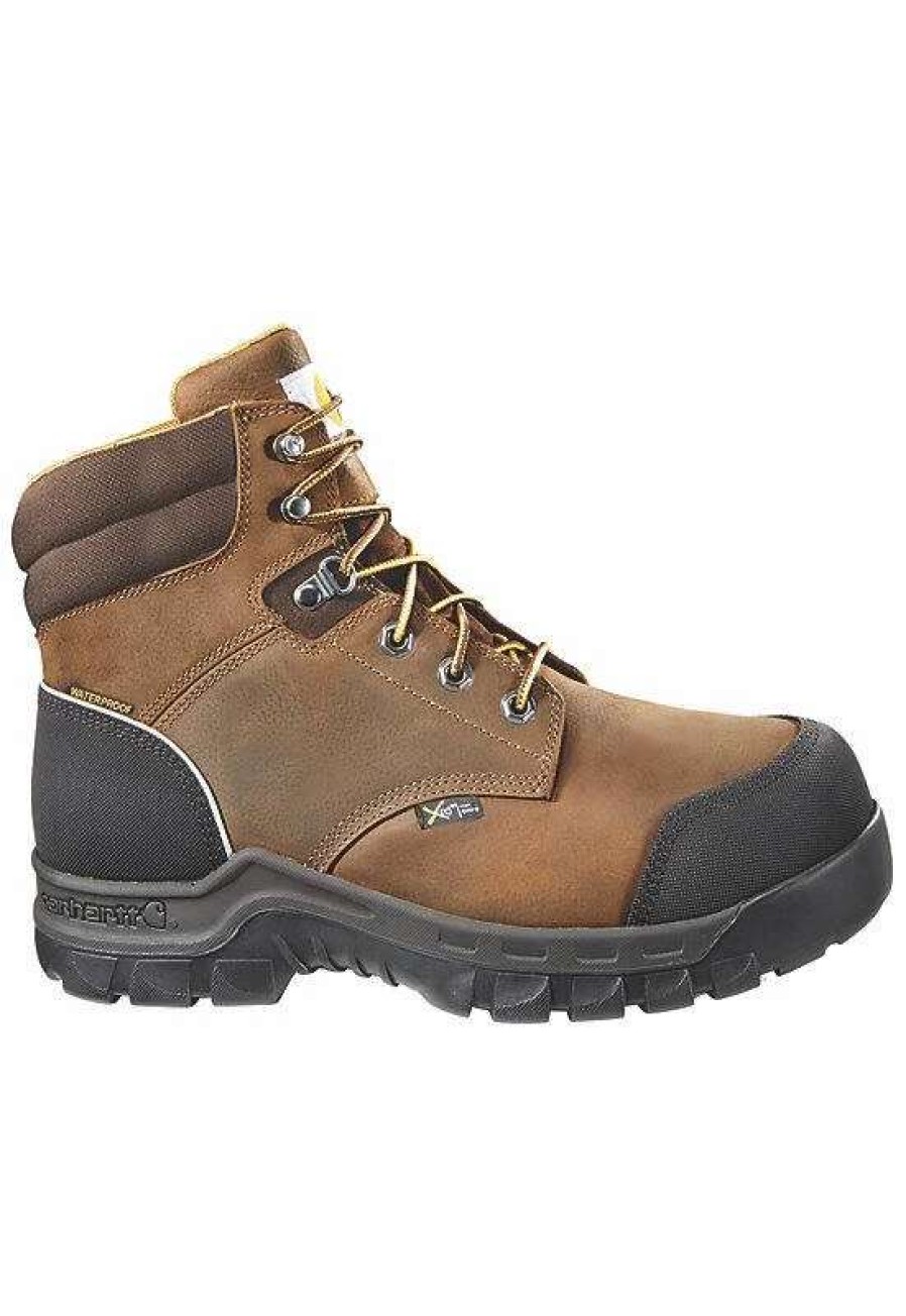 Footwear * | Carhartt Men'S 6-Inch Internal Met Guard Composite Toe Work Boot Dark Brown Oil Tanned