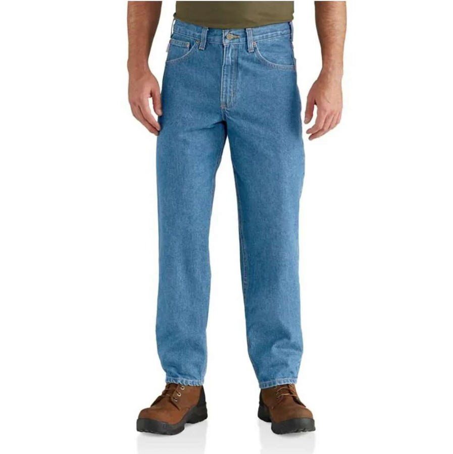 Men * | Carhartt Relaxed Fit Heavyweight 5-Pocket Tapered Jean B17 Dst-Darkstone