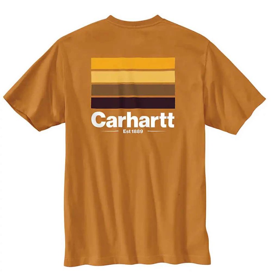 Men * | Carhartt Relaxed Fit Heavyweight Pocket Line Graphic T-Shirt