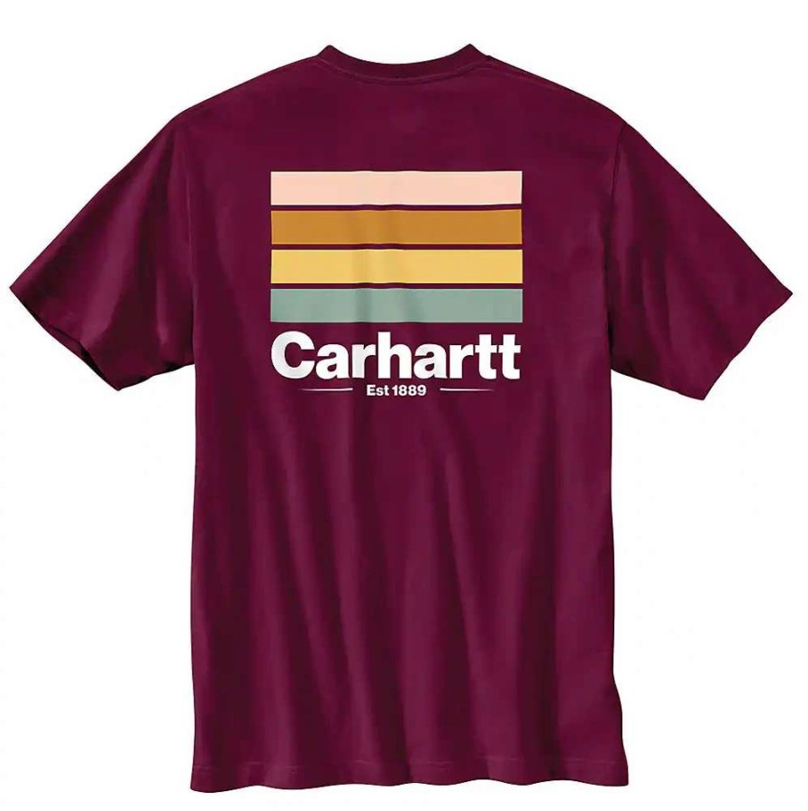 Men * | Carhartt Relaxed Fit Heavyweight Pocket Line Graphic T-Shirt