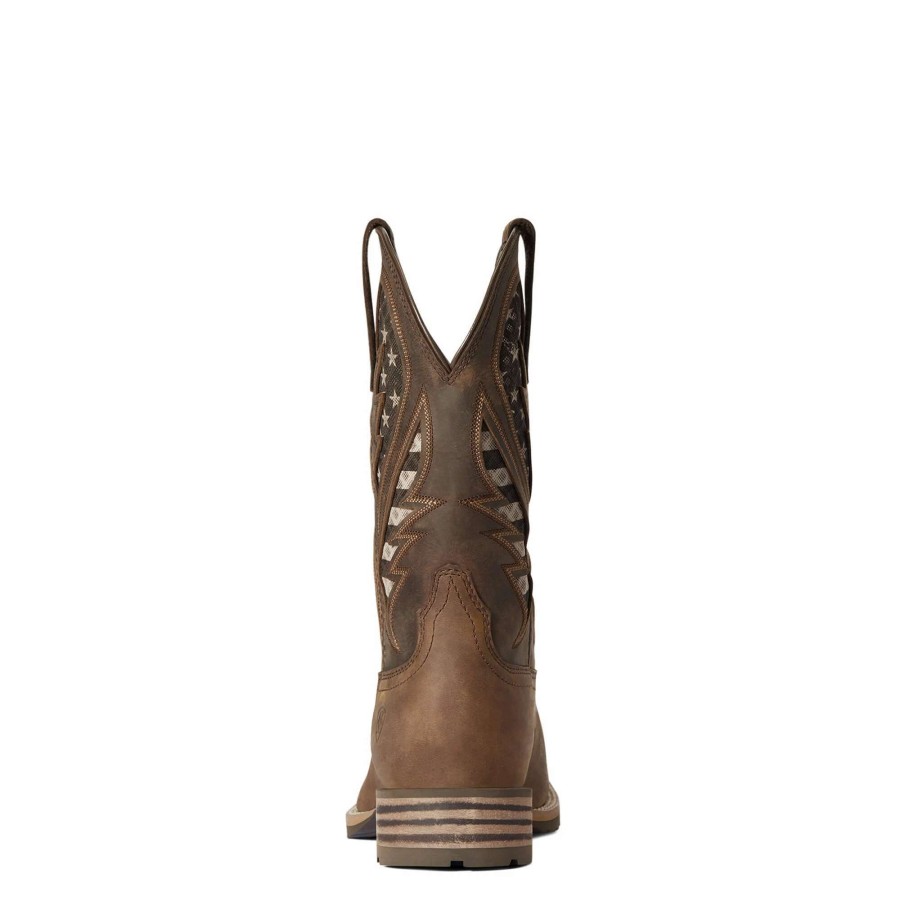 Footwear * | Ariat Hybrid Venttek Western Boot Distressed Brown