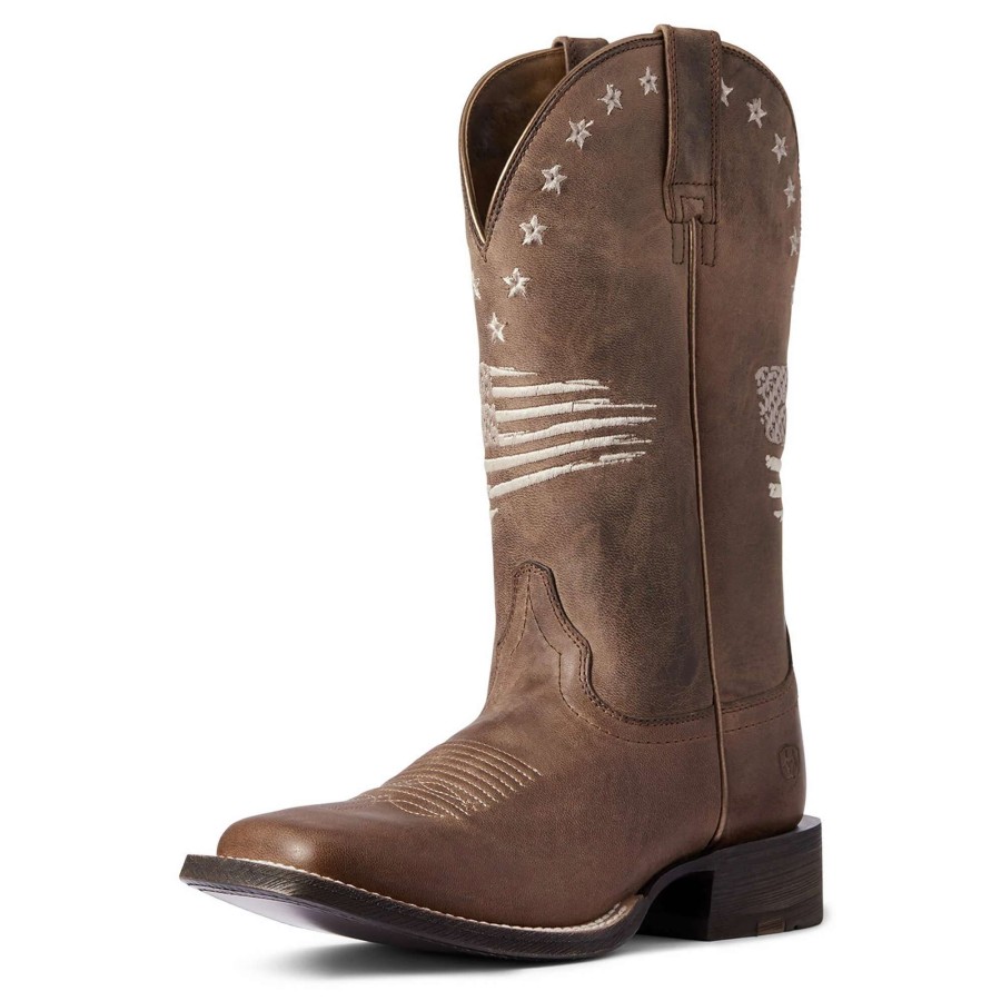 Footwear * | Ariat Women'S Circuit Patriot Western Boots Weathered Tan