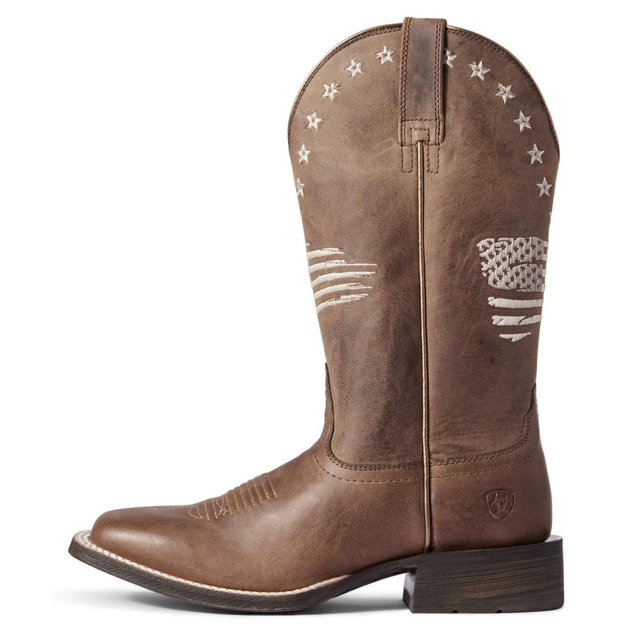 Footwear * | Ariat Women'S Circuit Patriot Western Boots Weathered Tan