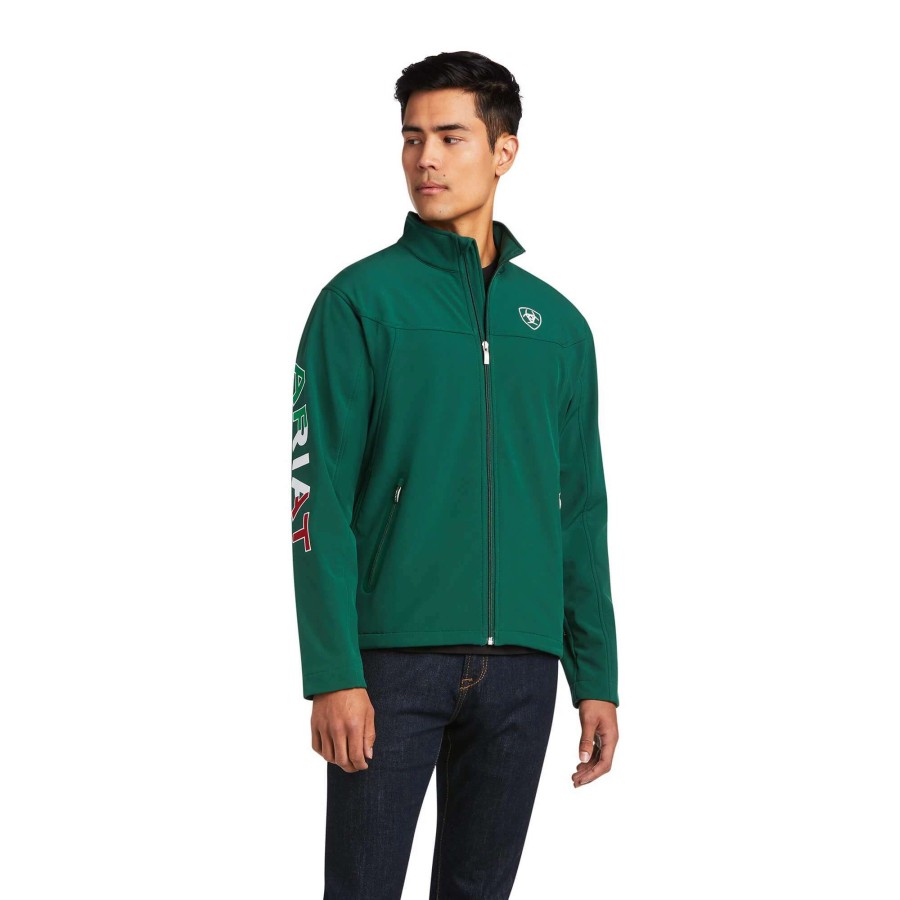 Men * | Ariat New Team Softshell Mexico Jacket