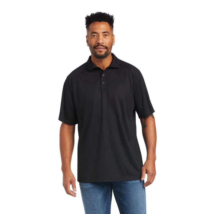 Men * | Ariat Ac Polo Black