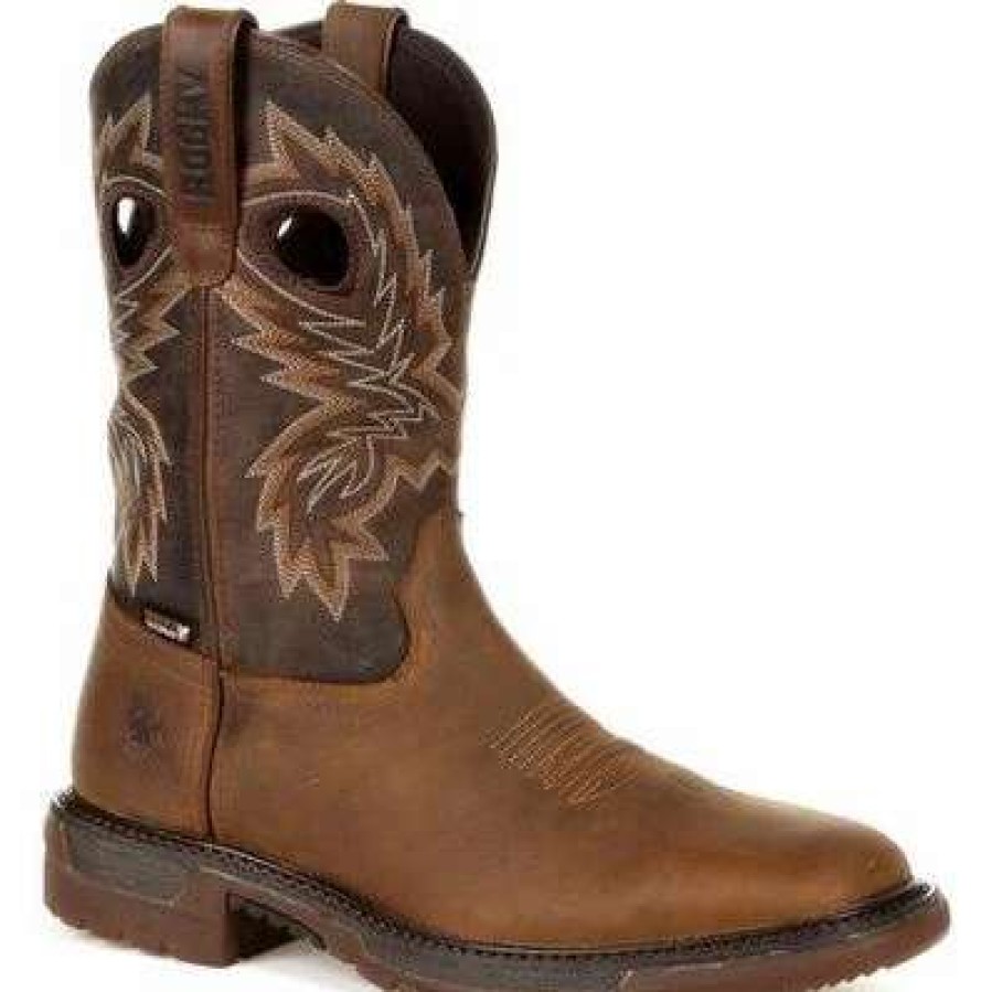 Footwear * | Rocky Original Ride Flx Waterproof Western Boot Brown