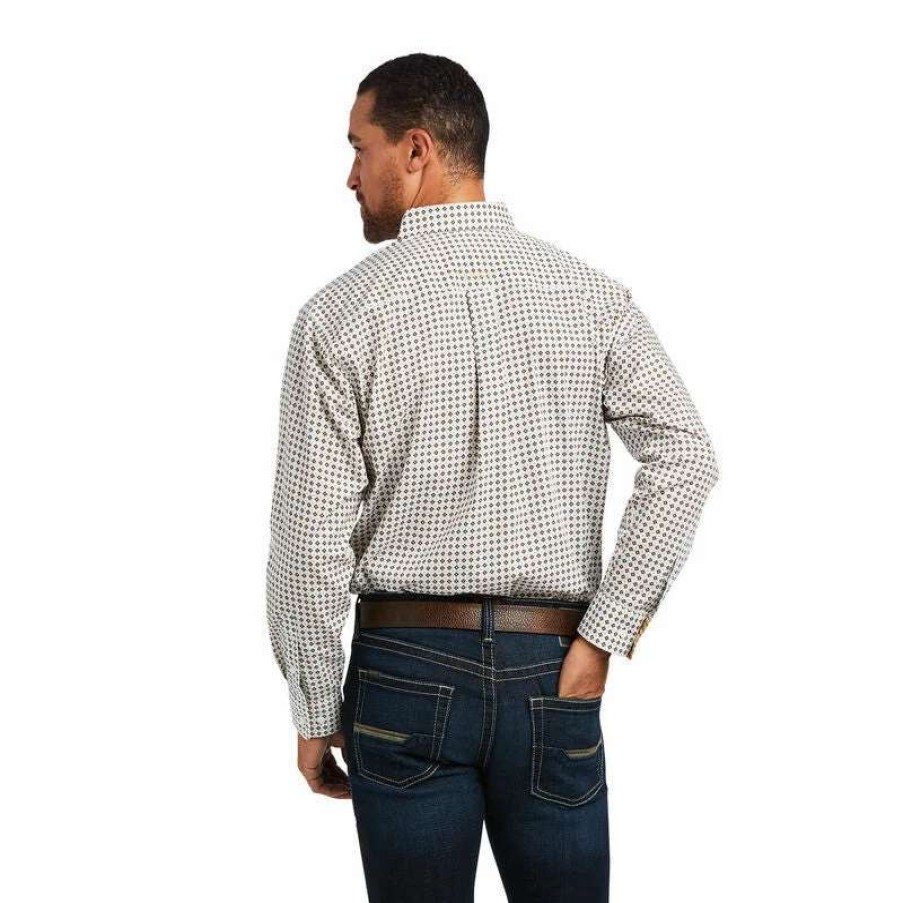 Men * | Ariat Wrinkle-Free Hayden Classic Fit Shirt White