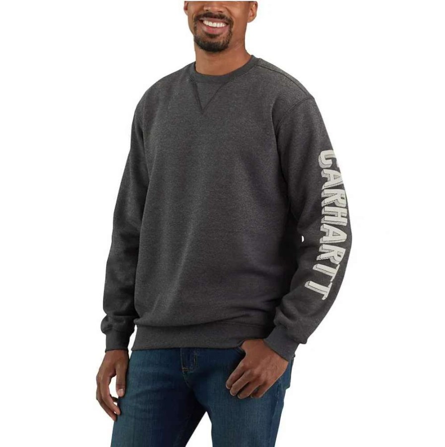 Men * | Carhartt Loose Fit Midweight Crewneck Sleeve Graphic Sweatshirt