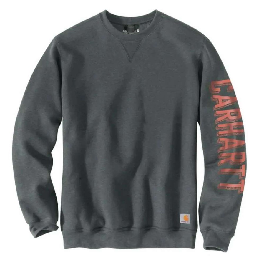 Men * | Carhartt Loose Fit Midweight Crewneck Sleeve Graphic Sweatshirt