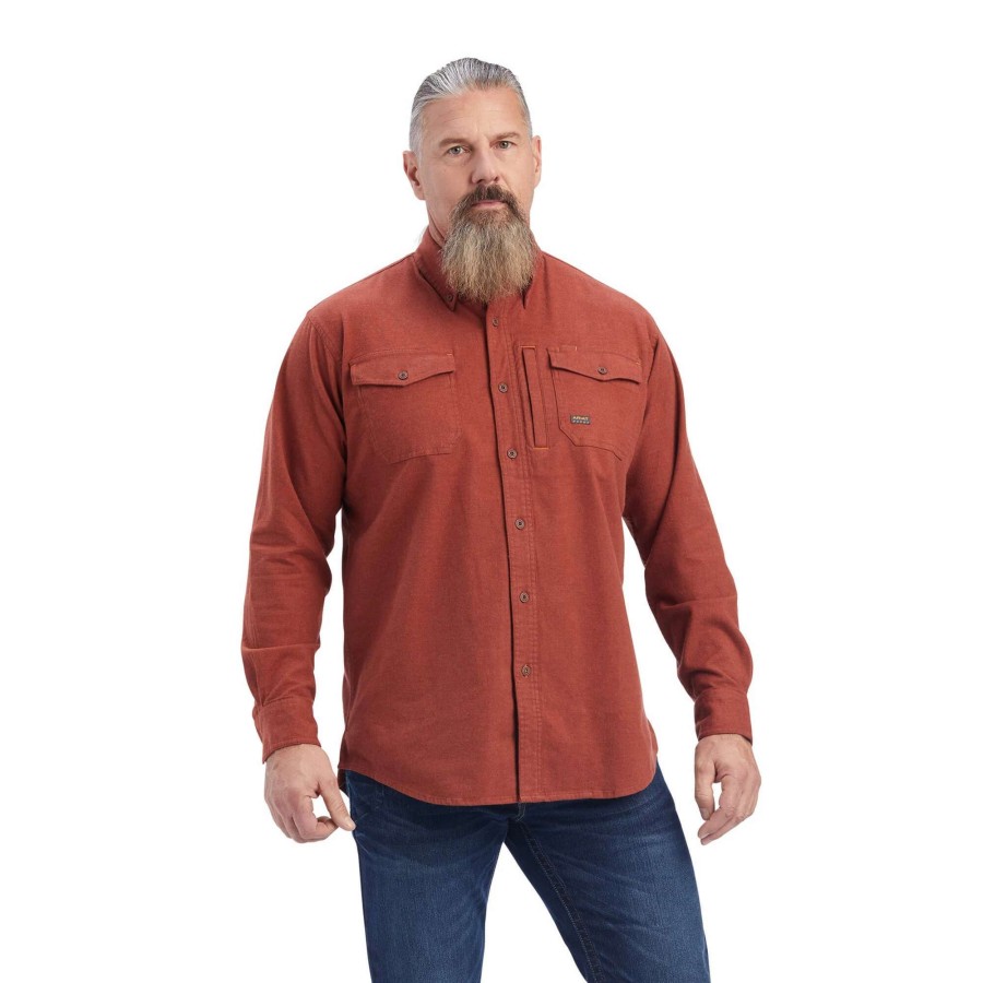 Men * | Ariat Rebar Flannel Durastretch Work Shirt