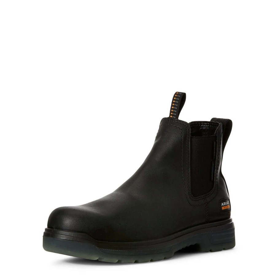 Footwear * | Ariat Turbo Chelsea Waterproof Carbon Toe Work Boot Black