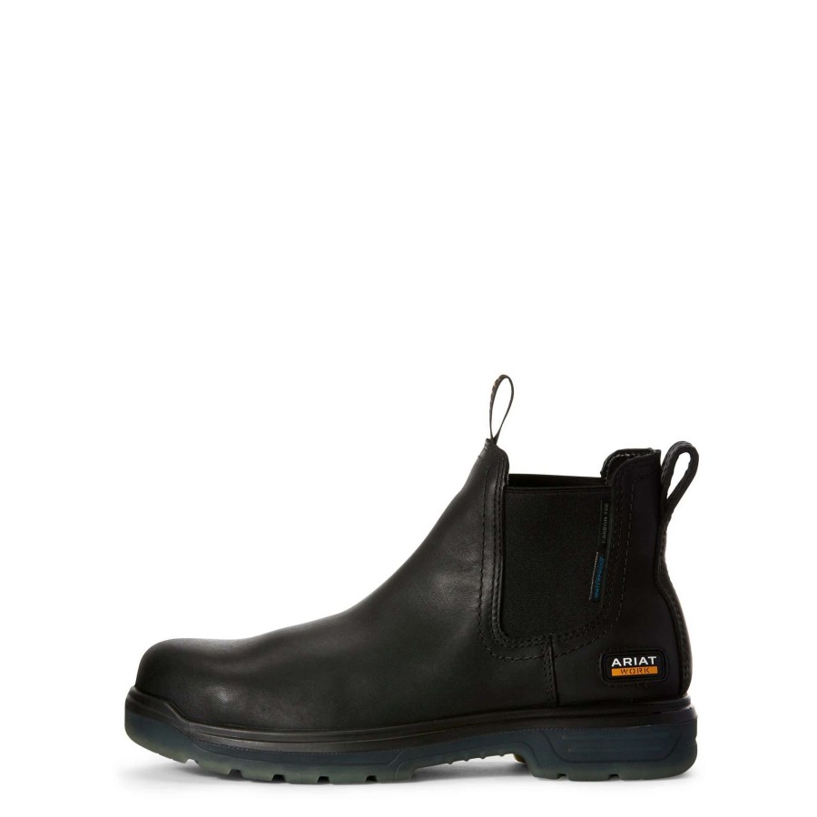 Footwear * | Ariat Turbo Chelsea Waterproof Carbon Toe Work Boot Black