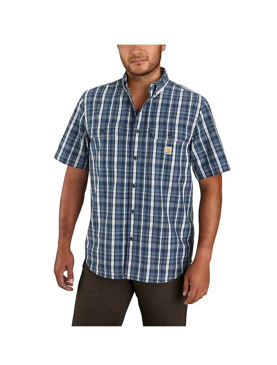 Men * | Carhartt Loose Fit Midweight Plaid Shirt