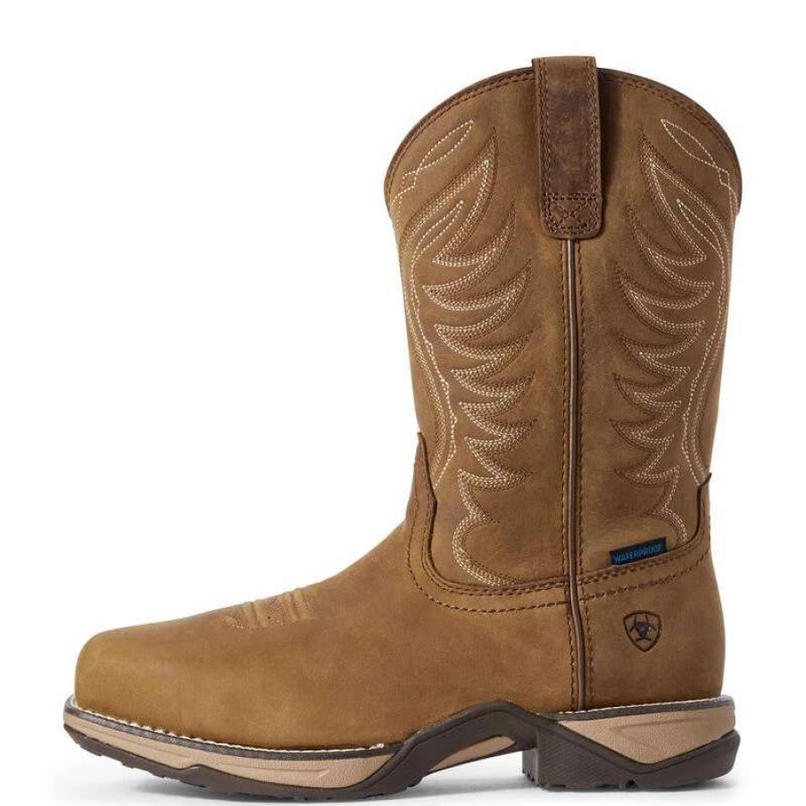 Footwear * | Ariat Women'S Anthem Waterproof Composite Toe Work Boot Distressed Brown