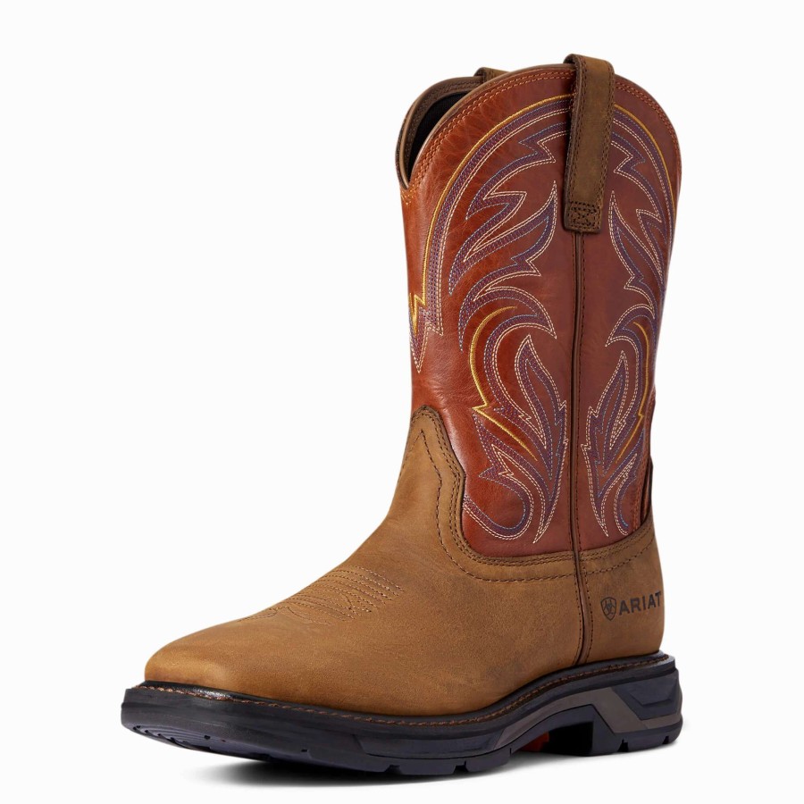 Footwear * | Ariat Workhog Xt Cottonwood Work Boot Dark Earth