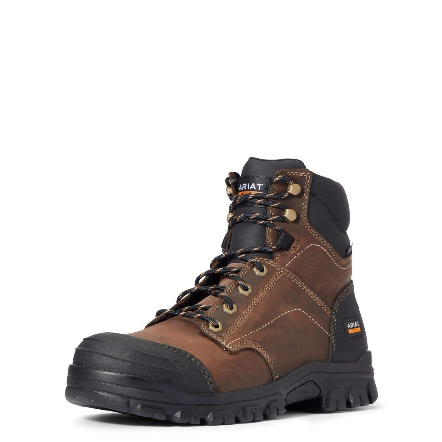 Footwear * | Ariat Treadfast 6 Steel Toe Work Boot Distressed Brown