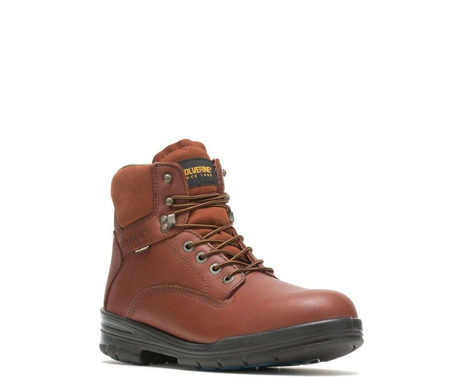 Footwear * | Wolverine Durashocks Sr Steel-Toe Direct-Attach 6 Work Boot Brown