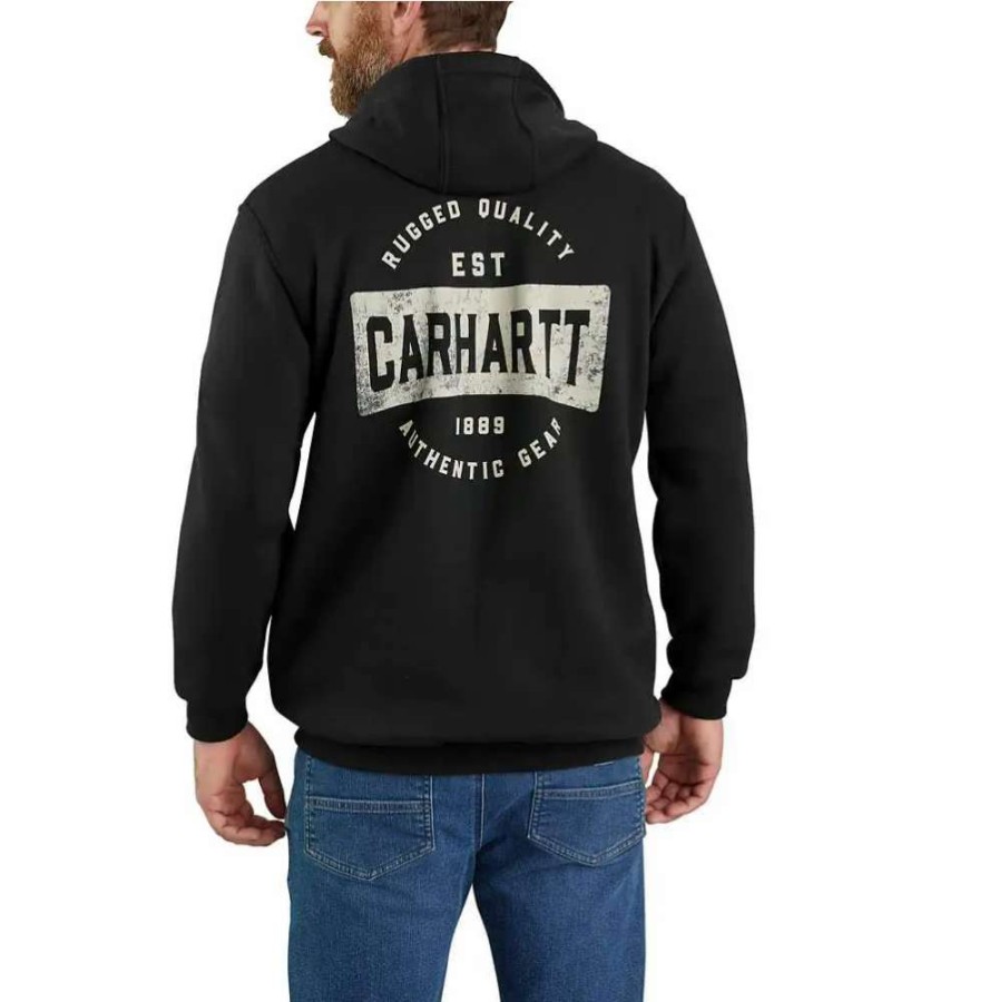 Men * | Carhartt Loose Fit Midweight Full-Zip Hooded Graphic Jacket